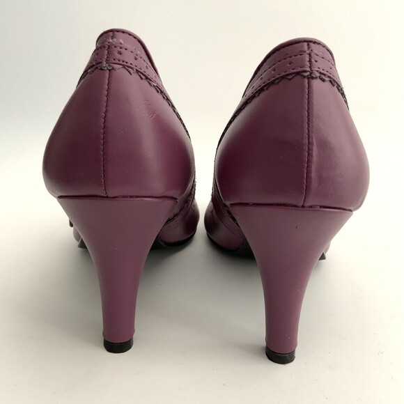 JL Studio Peep Toe Mary Jane Heels Maroon 7.5 - Picture 8 of 12